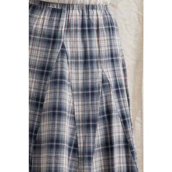 Plaid Godet Maxi Skirt - Picture 3 of 7